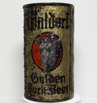Waldorf Golden Bock Flat Top Beer Can