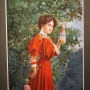 Anheuser-Busch Budweiser Girl Chromolithograph Photo 3